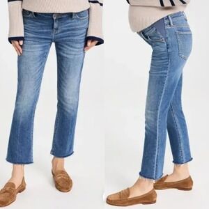 HATCH The Under The Bump Crop Maternity Jeans Indigo